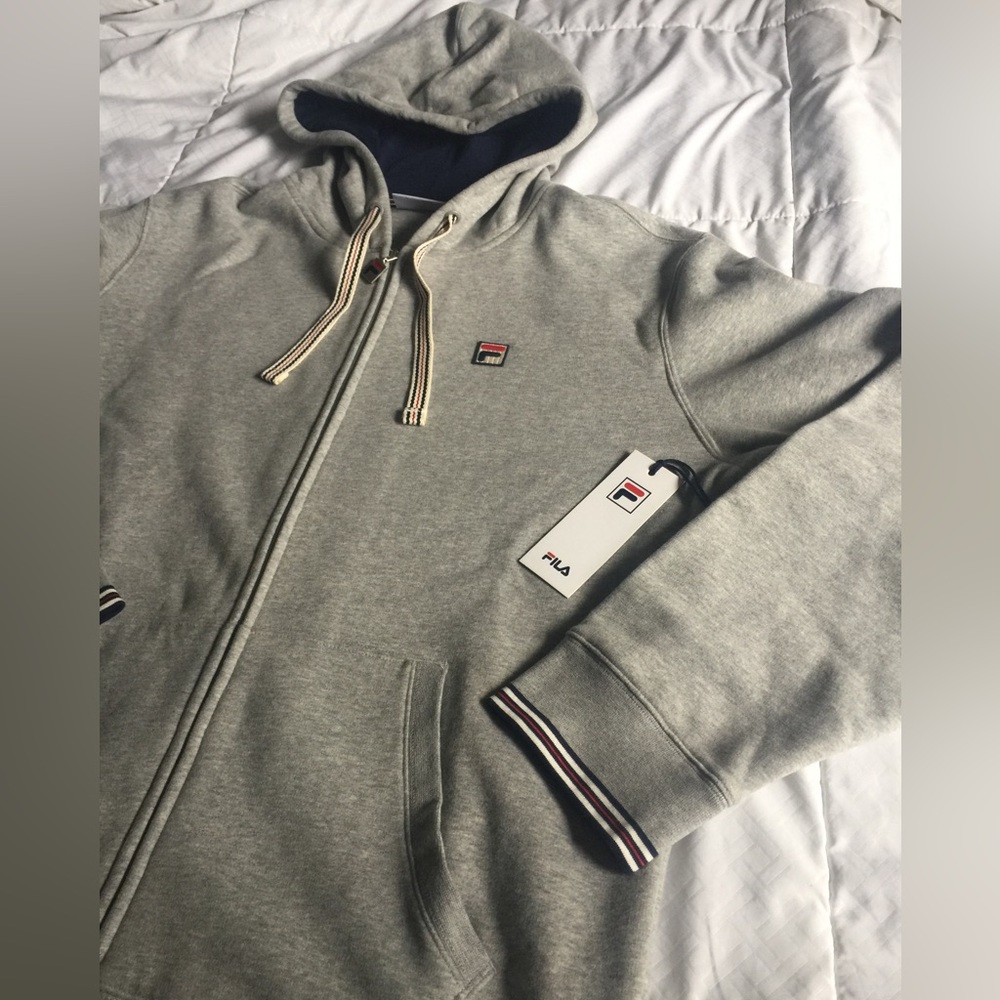 FILA men’s hoodie sweatshirt with front zipper